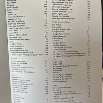 Boca - Liquor and Spirits Menu - Bars Near Me - Winter Park, Florida