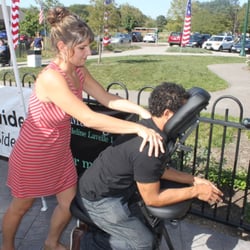 Movement Massage - Chair Massage at the Constitution Fair.