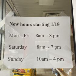 Ace Hardware - Just as a 'heads up'... there hours are different than what's noted on the web site.