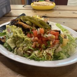 Oscar's Burritos - Supreme Mexican chopped salad (no dressing) w/blackened chicken