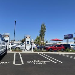 Charging stations and drive thru