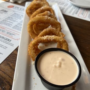 Cin Cin Burger BAR - Giggle Water Onion Rings - Burgers Near Me - Winston-Salem, North Carolina Cin Cin Burger BAR - Giggle Water Onion Rings - Burgers Near Me - Winston-Salem, North Carolina