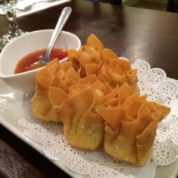 At Thai Restaurant - Crab Rangoon to start! Delicious! - Thai Near Me - Tacoma, Washington At Thai Restaurant - Crab Rangoon to start! Delicious! - Thai Near Me - Tacoma, Washington