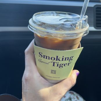 Smoking Tiger Coffee Lab - Iced vanilla latte. (Too bitter for my taste) - Coffee & Tea Near Me - Garden Grove, California Smoking Tiger Coffee Lab - Iced vanilla latte. (Too bitter for my taste) - Coffee & Tea Near Me - Garden Grove, California