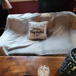 a couch and a table a couch and a table