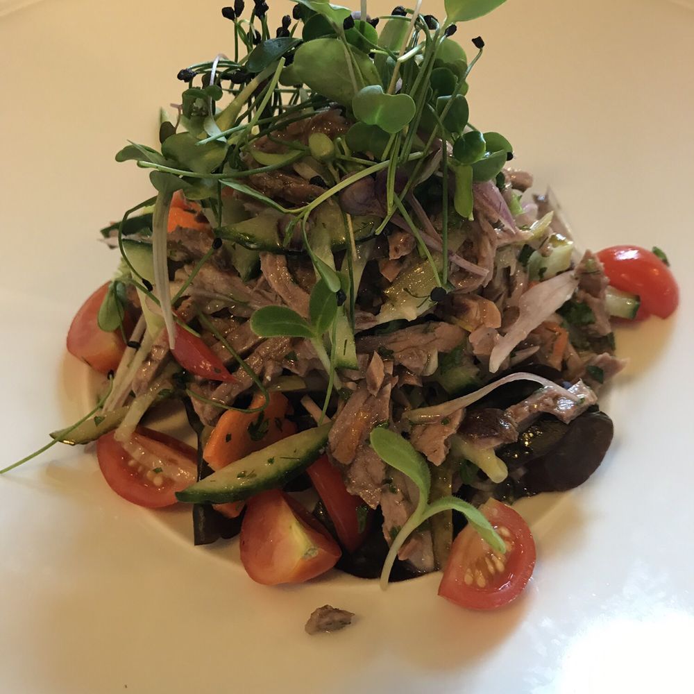 Ölmühle - Beef and crispy vegetables salad (pickes, cucumbers, onions) - German Near Me - Landstuhl, RP Ölmühle - Beef and crispy vegetables salad (pickes, cucumbers, onions) - German Near Me - Landstuhl, RP