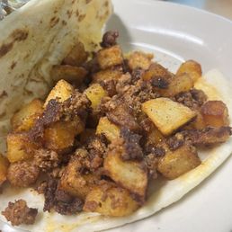 Flour tortillas with chorizo n papas Flour tortillas with chorizo n papas