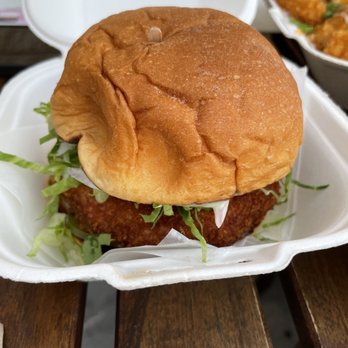 Bopomofo Cafe - Honey walnut shrimp burger - Bubble Tea Near Me - San Gabriel, California