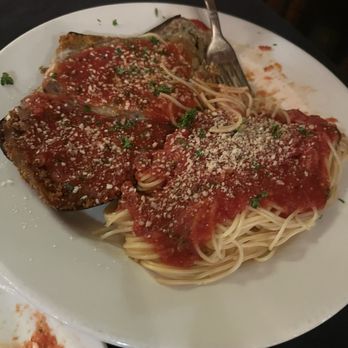 Guarino's Restaurant - Eggplant Parmigiana with a delicious side of pasta - Italian Near Me - Cleveland, Ohio