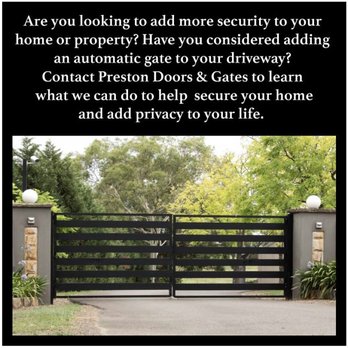 Preston Doors and Gates - We offer custom security gate installation and repair. - Garage Door Services Near Me Preston Doors and Gates - We offer custom security gate installation and repair. - Garage Door Services Near Me