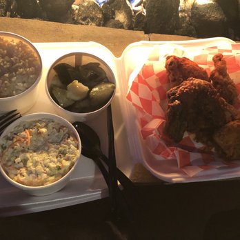 BirdHouse - We ate the takeout in front of our hotel's fire pit. Spicy whole chicken, cole slaw, house made pickles, chicken season rice. - Chicken Shop Near Me - Page, Arizona BirdHouse - We ate the takeout in front of our hotel's fire pit. Spicy whole chicken, cole slaw, house made pickles, chicken season rice. - Chicken Shop Near Me - Page, Arizona