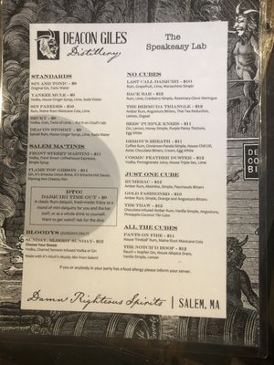 Menu photo 6 Deacon Giles Distillery Salem, MA