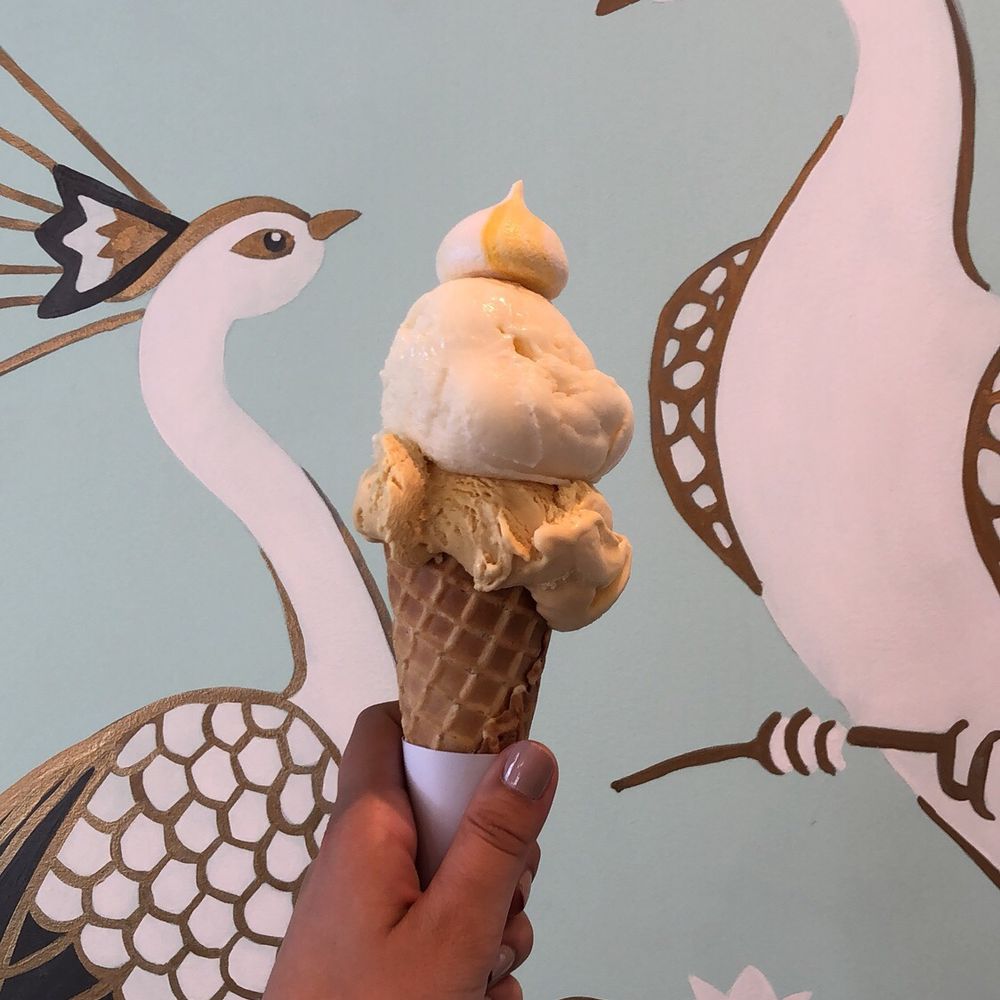 La Glace - Caramel and Lime & Sour Cream  with meringue on top - Ice Cream & Frozen Yogurt Near Me - Vancouver, British Columbia