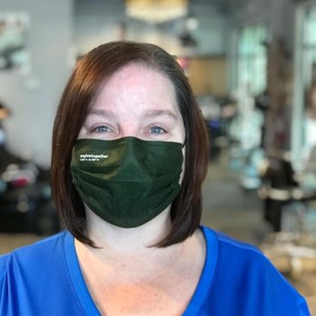 Patty's Chair - After - I'm smiling big under that mask! - Hair Stylists Near Me - Maitland, Florida Patty's Chair - After - I'm smiling big under that mask! - Hair Stylists Near Me - Maitland, Florida