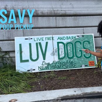 Savy Poop Pickup - "Representing Savy Poop Pickup at the Luv Dogs sign in New Hampshire -- proud to serve local dog-loving communities! - Pet Waste Removal Near Me - Bow, New Hampshire Savy Poop Pickup - "Representing Savy Poop Pickup at the Luv Dogs sign in New Hampshire -- proud to serve local dog-loving communities! - Pet Waste Removal Near Me - Bow, New Hampshire