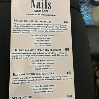 Magic Nails Spa - Menu for pedicures - Nail Salons Near Me - Countryside, Illinois