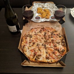 Pizza Hut - It seemed fitting for a rainy day (Wine not included).