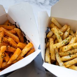 Chibap - Cheese Fries ($9.95) and Crispy Fries ($7.95)