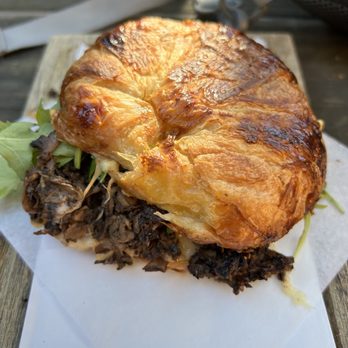 Cafe Duet - Roasted mushroom and gruyer croissant sandwich. - Cafes Near Me - Stroudsburg, Pennsylvania