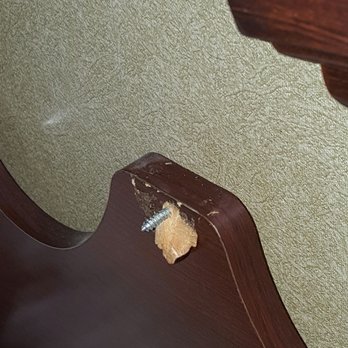 Quality Inn Reidsville Hwy 29 - The exposed sharp screw,  after the piece fell off. - Hotels Near Me - Reidsville, North Carolina