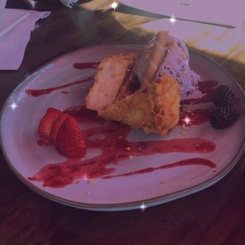 M Sushi Bistro - Deep fried cheesecake with raspberry chocolate chip ice cream - Sushi Bars Near Me - Lodi, California