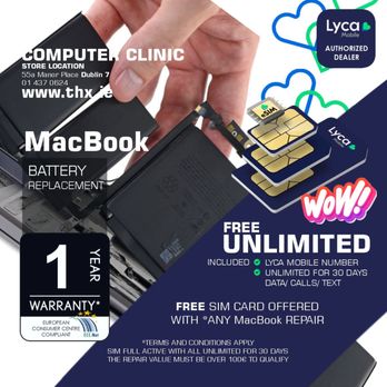 Computer Clinic - LAPTOP REPAIRS》BATTERY REPLACEMENT》 FREE ASSESSMENT & 1 YEAR WARRANTY - Electronics Repair Near Me - Dublin, D