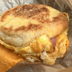 Steve's Burgers - Egg and Ham English Muffin Sandwich