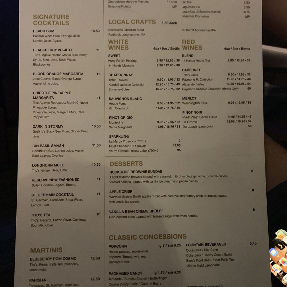 Reserve Kitchen & Bar - Bellevue Lincoln Square - Menu with prices - Cinema Near Me - Bellevue, Washington Reserve Kitchen & Bar - Bellevue Lincoln Square - Menu with prices - Cinema Near Me - Bellevue, Washington