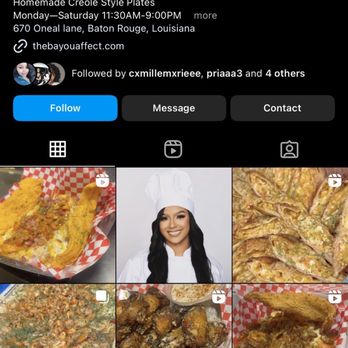 The Bayou Affect - Instagram - Comfort Food Near Me - Baton Rouge, Louisiana The Bayou Affect - Instagram - Comfort Food Near Me - Baton Rouge, Louisiana