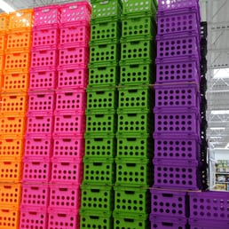 a large stack of crates a large stack of crates
