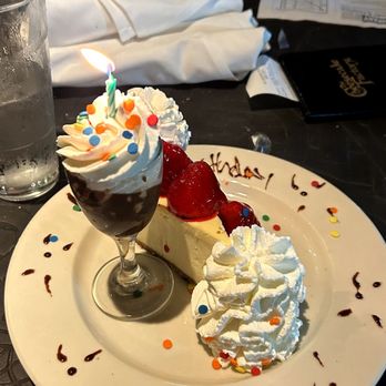 The Cheesecake Factory - Used my free birthday cheesecake coupon for a strawberry cheesecake. So sweet of server to also write this message and sing happy birthday - Desserts Near Me - Arcadia, California The Cheesecake Factory - Used my free birthday cheesecake coupon for a strawberry cheesecake. So sweet of server to also write this message and sing happy birthday - Desserts Near Me - Arcadia, California