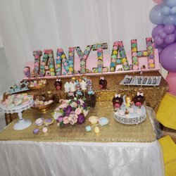 His Jamaican Pot Her American Dish - My sweet treat table was amazing!! Candy Apple babies and so many other different types of treats