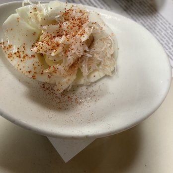 Duke's Seafood - Crab deviled egg - Seafood Near Me - Seattle, Washington Duke's Seafood - Crab deviled egg - Seafood Near Me - Seattle, Washington