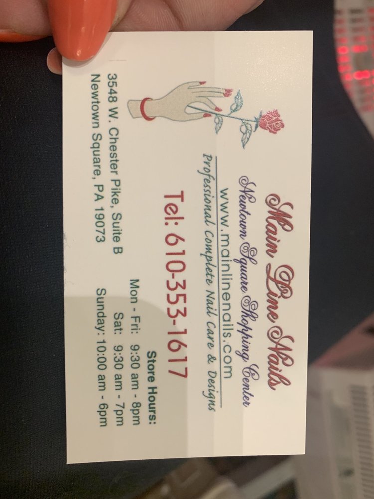 MAIN LINE NAILS 3548 W Chester Pike, Newtown Square, Pennsylvania