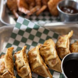 Mali Thai Cafe - Pork Pot Stickers and cod