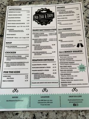 Menu photo 1 Pub Fish & Chips Lincoln City, OR Menu photo 1 Pub Fish & Chips Lincoln City, OR