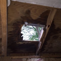 North Florida Well Drilling & Pump Service - Hole left in the roof