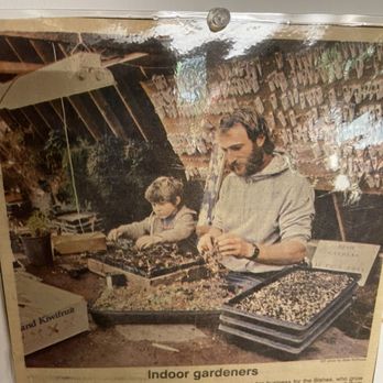 Plant Oregon - A Family Legacy: Father Dan Bish with his son David in the early years @ Plant Oregon. - Nurseries & Gardening Near Me - Talent, Oregon