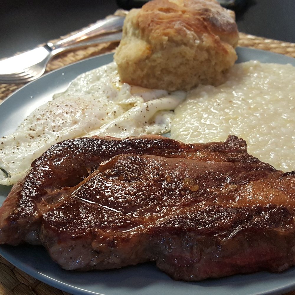 Yonder - Steak, eggs, grits, and biscuit - delicious - Grocery Near Me - Franklin, North Carolina Yonder - Steak, eggs, grits, and biscuit - delicious - Grocery Near Me - Franklin, North Carolina