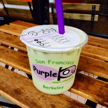 Purple Kow - Matcha green milk tea with no toppings and half the sweetness! - Desserts Near Me - Berkeley, California Purple Kow - Matcha green milk tea with no toppings and half the sweetness! - Desserts Near Me - Berkeley, California