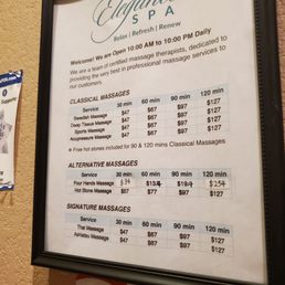 Price menu