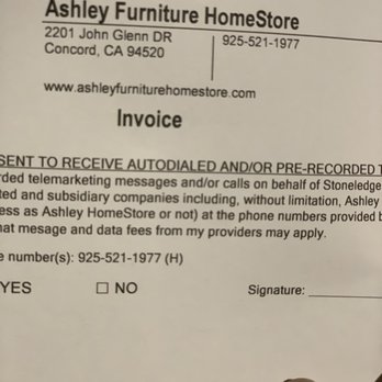 Ashley HomeStore - As you can clearly see this is the concord location and she listed their number as my own ... - Furniture Stores Near Me - Concord, California Ashley HomeStore - As you can clearly see this is the concord location and she listed their number as my own ... - Furniture Stores Near Me - Concord, California