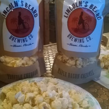 Lincoln's Beard Brewing - Maple Bacon Caramel Popcorn and Truffle Popcorn - Breweries Near Me - Miami, Florida Lincoln's Beard Brewing - Maple Bacon Caramel Popcorn and Truffle Popcorn - Breweries Near Me - Miami, Florida
