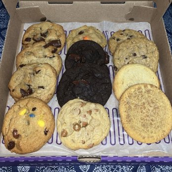 Insomnia Cookies - 12-pack of cookies (chocolate chip, m&m, double chocolate chunk, oatmeal raisin, sugar, snickerdoodle) - Desserts Near Me - Tyler, Texas