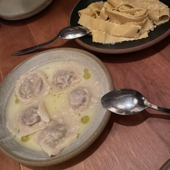 Theodore Rex - Beef dumplings and tagliatelle - New American Near Me - Houston, Texas Theodore Rex - Beef dumplings and tagliatelle - New American Near Me - Houston, Texas