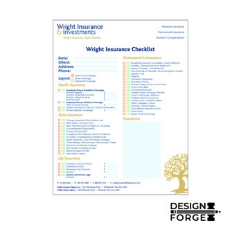 Design Forge - Insurance Scorecard for Wright Insurance - Graphic Design Near Me - Tonawanda, New York