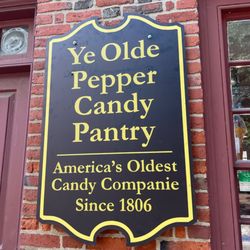 Clough House at Old North - The sign for the Ye Olde Pepper Candy Pantry.