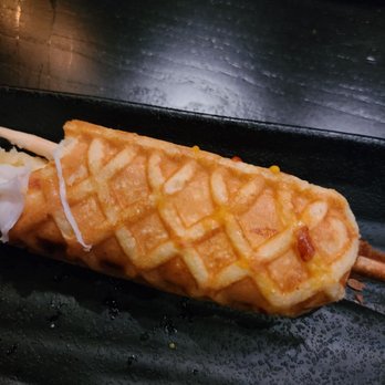 The Beast - Korean corn dog - mozzarella. Isn't breaded like the other photos show - New American Near Me - Las Vegas, Nevada