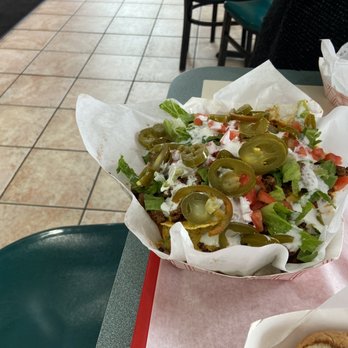 Fat Sam's Philly Steak - a hot dog and a salad - Salad Near Me - Hammond, Indiana