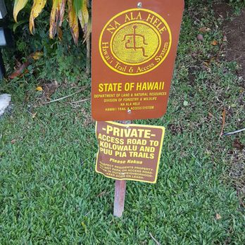 Pu'u Pia Trail - This sign helped us find the trail!! - Hiking Near Me - Honolulu, Hawaii